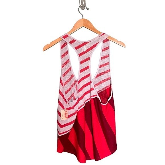 Free People Keep Rolling Racerback Tank Watermelon Wedge Combo Womens Size Small - Picture 5 of 15
